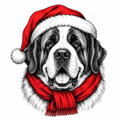 Santa Paws Christmas Dog Sweatshirt, 50 Dog Breeds in Festive Santa Hat Sweatshirt, Dog Lover Shirt, Funny Christmas Gift Sweatshirt