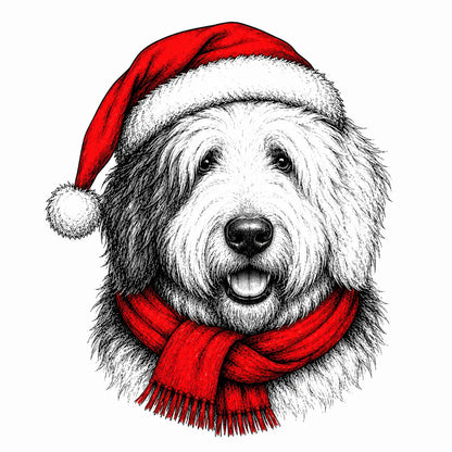 Santa Paws Christmas Dog Sweatshirt, 50 Dog Breeds in Festive Santa Hat Sweatshirt, Dog Lover Shirt, Funny Christmas Gift Sweatshirt