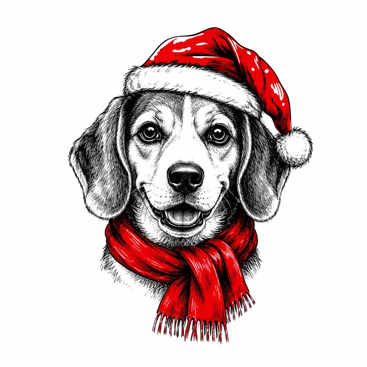 Santa Paws Christmas Dog Sweatshirt, 50 Dog Breeds in Festive Santa Hat Sweatshirt, Dog Lover Shirt, Funny Christmas Gift Sweatshirt
