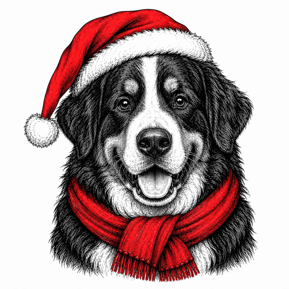 Santa Paws Christmas Dog Sweatshirt, 50 Dog Breeds in Festive Santa Hat Sweatshirt, Dog Lover Shirt, Funny Christmas Gift Sweatshirt