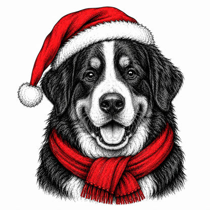 Santa Paws Christmas Dog Sweatshirt, 50 Dog Breeds in Festive Santa Hat Sweatshirt, Dog Lover Shirt, Funny Christmas Gift Sweatshirt
