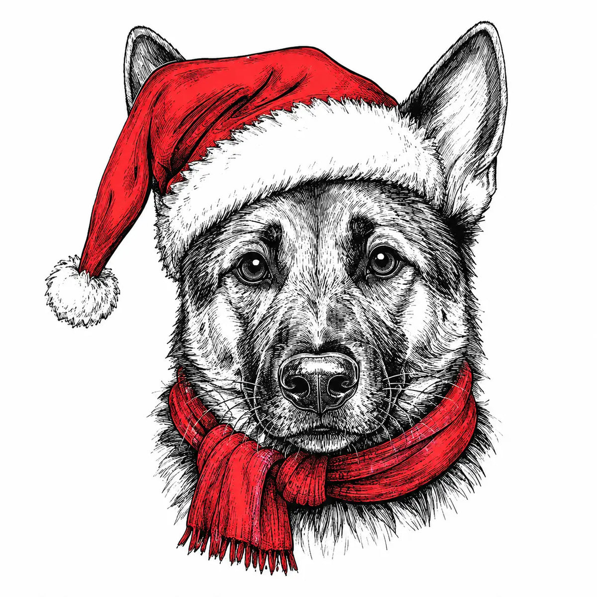 Santa Paws Christmas Dog Sweatshirt, 50 Dog Breeds in Festive Santa Hat Sweatshirt, Dog Lover Shirt, Funny Christmas Gift Sweatshirt