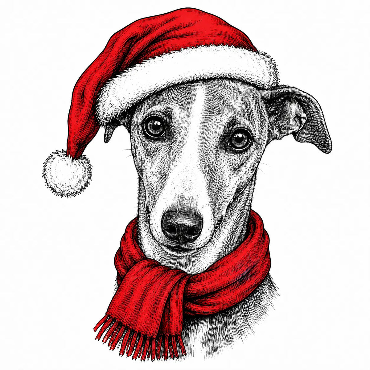 Santa Paws Christmas Dog Sweatshirt, 50 Dog Breeds in Festive Santa Hat Sweatshirt, Dog Lover Shirt, Funny Christmas Gift Sweatshirt