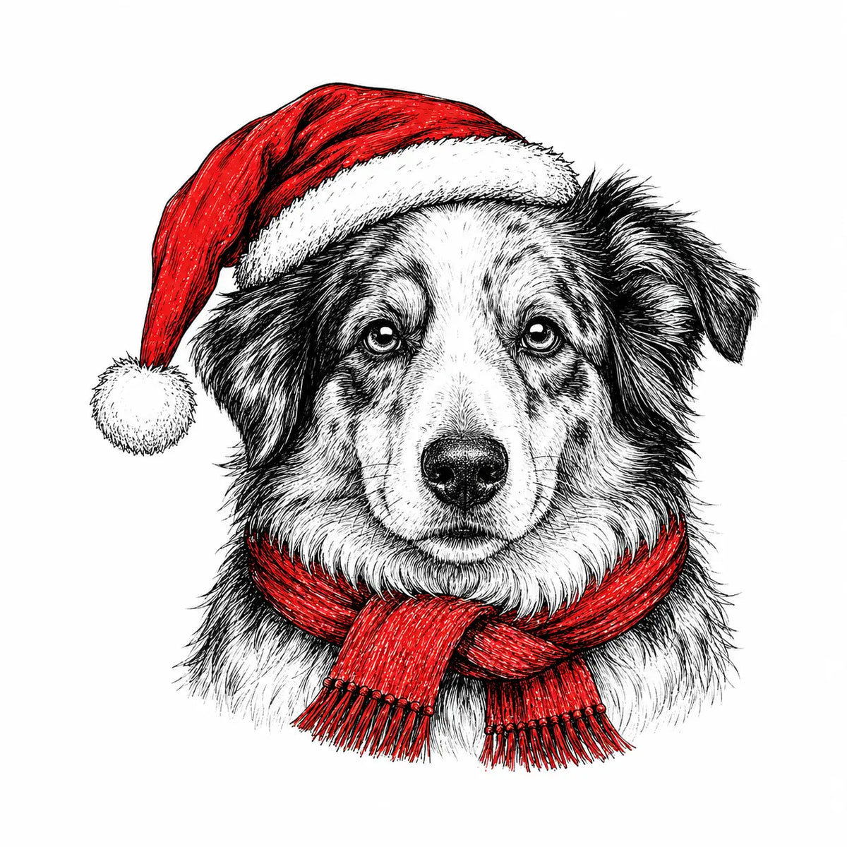 Santa Paws Christmas Dog Sweatshirt, 50 Dog Breeds in Festive Santa Hat Sweatshirt, Dog Lover Shirt, Funny Christmas Gift Sweatshirt