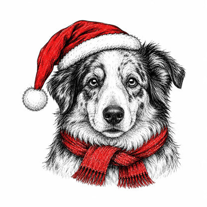 Santa Paws Christmas Dog Sweatshirt, 50 Dog Breeds in Festive Santa Hat Sweatshirt, Dog Lover Shirt, Funny Christmas Gift Sweatshirt