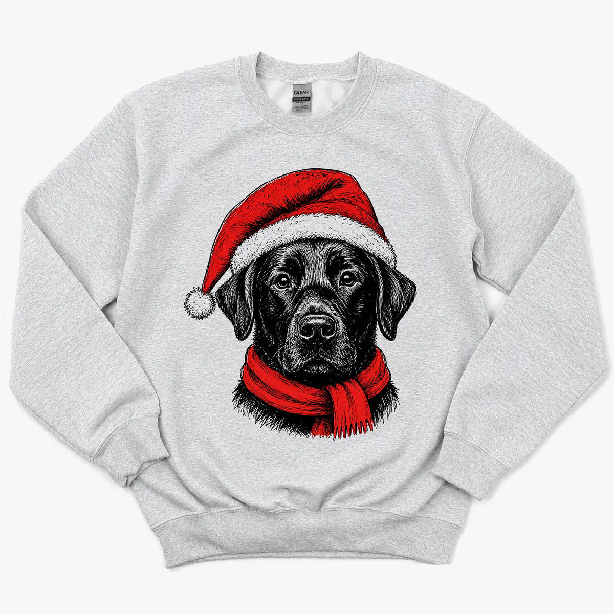 Santa Paws Christmas Dog Sweatshirt, 50 Dog Breeds in Festive Santa Hat Sweatshirt, Dog Lover Shirt, Funny Christmas Gift Sweatshirt