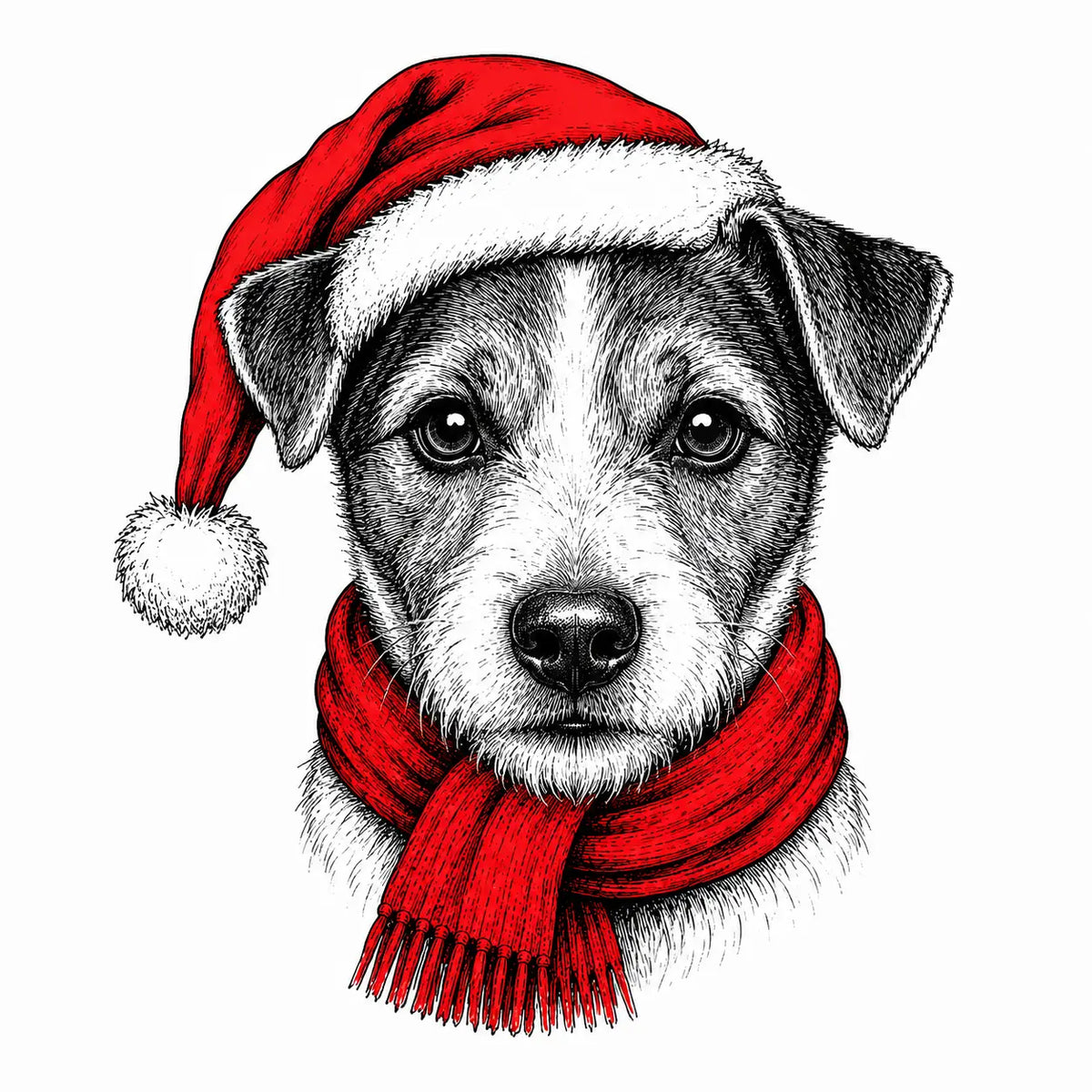 Santa Paws Christmas Dog Sweatshirt, 50 Dog Breeds in Festive Santa Hat Sweatshirt, Dog Lover Shirt, Funny Christmas Gift Sweatshirt