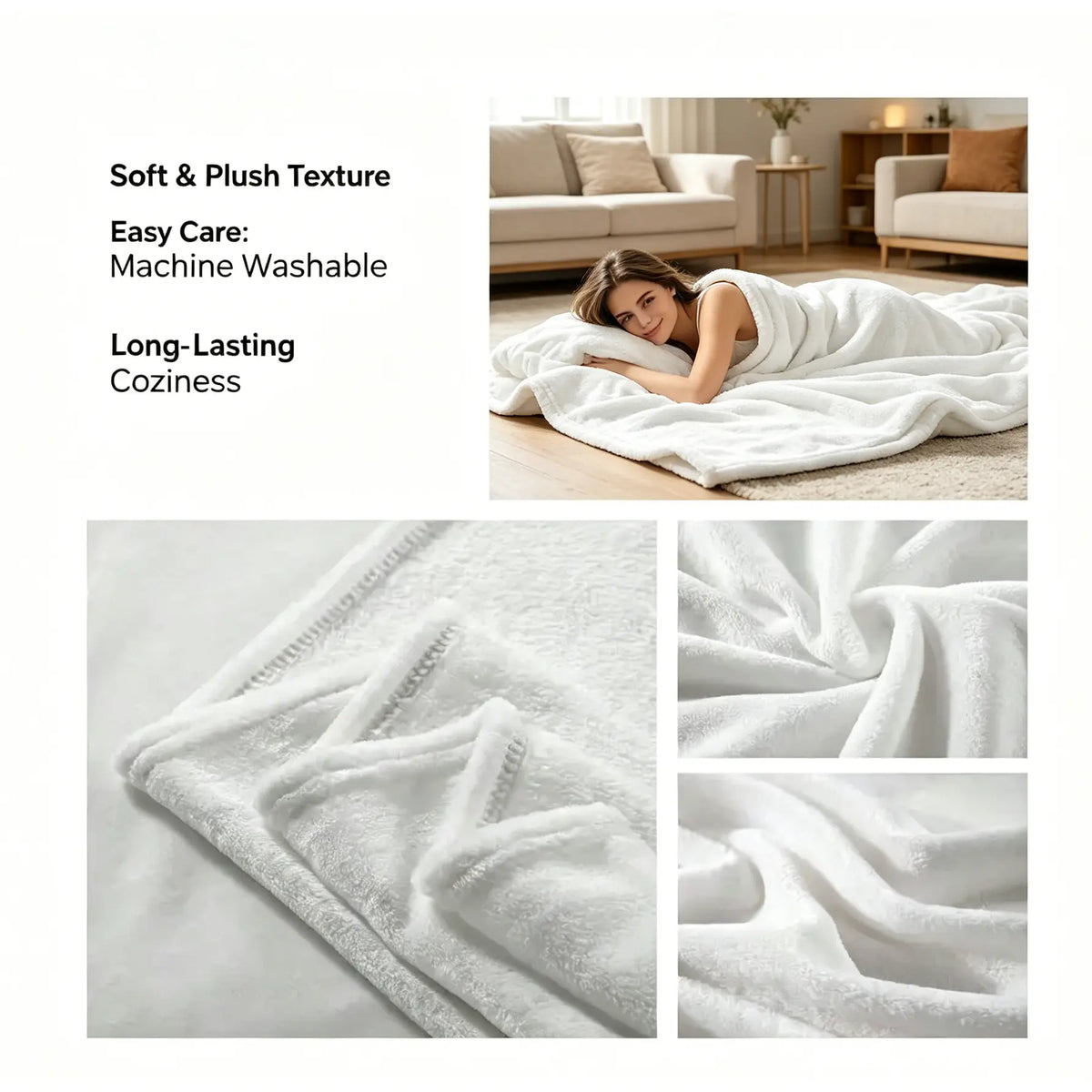1Pc Fluffy Dog Blanket - Cute Animal Blanket with Adorable Puppy Faces, Soft Flannel Fabric 1-Piece Throw, Lightweight All-Seasons Warm Cover, Machine Washable for Small Dogs, Sofa & Bed Use
