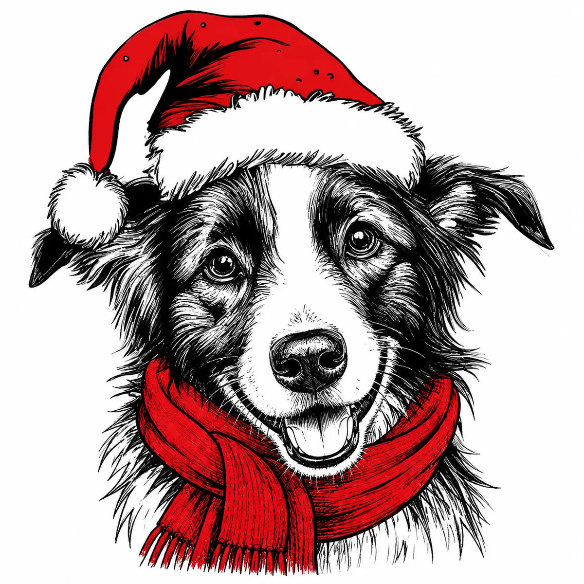 Santa Paws Christmas Dog Sweatshirt, 50 Dog Breeds in Festive Santa Hat Sweatshirt, Dog Lover Shirt, Funny Christmas Gift Sweatshirt