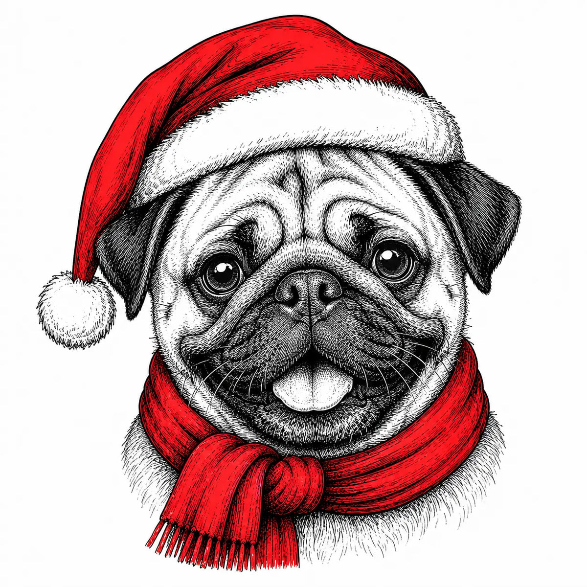 Santa Paws Christmas Dog Sweatshirt, 50 Dog Breeds in Festive Santa Hat Sweatshirt, Dog Lover Shirt, Funny Christmas Gift Sweatshirt